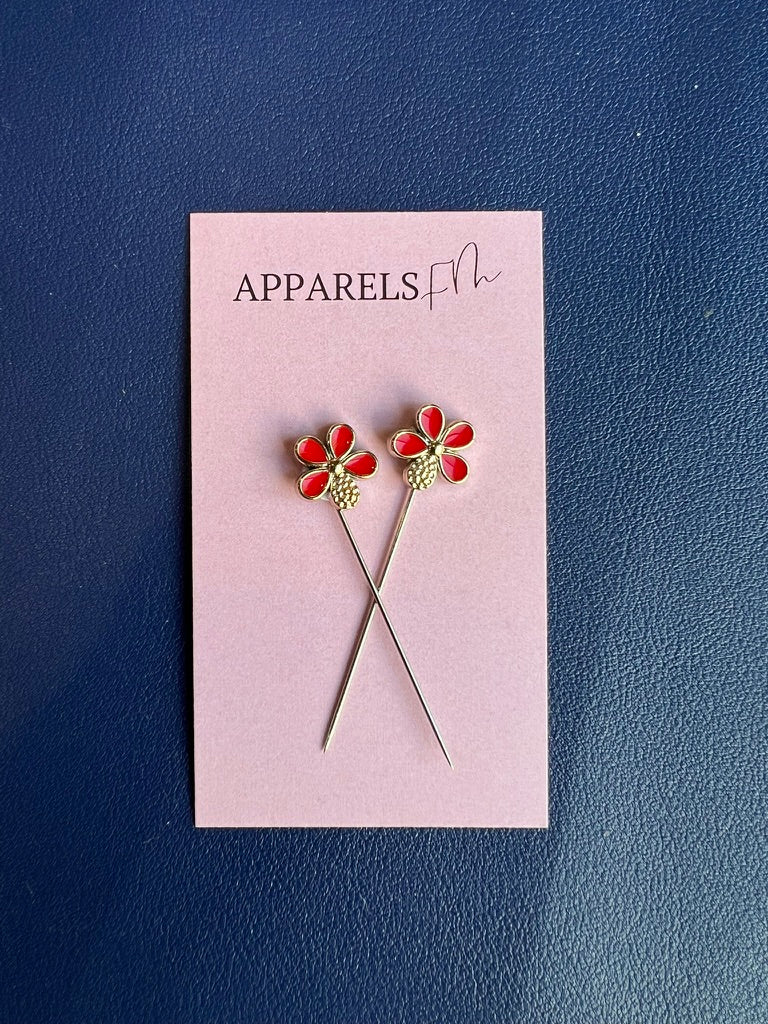 Wild Flower Long Hijab Pins