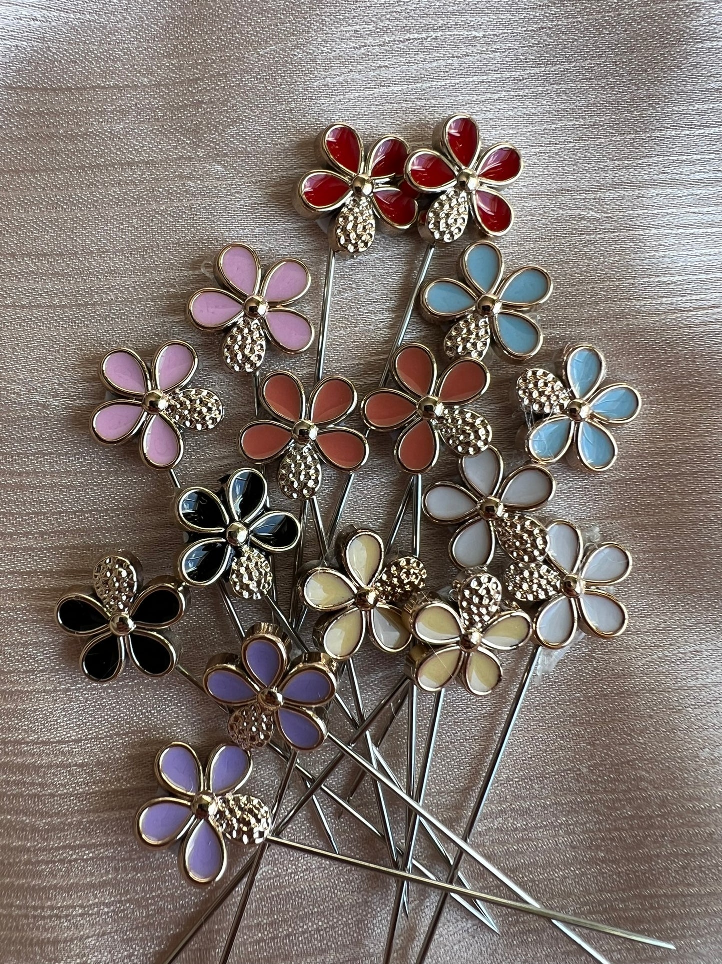 Wild Flower Long Hijab Pins