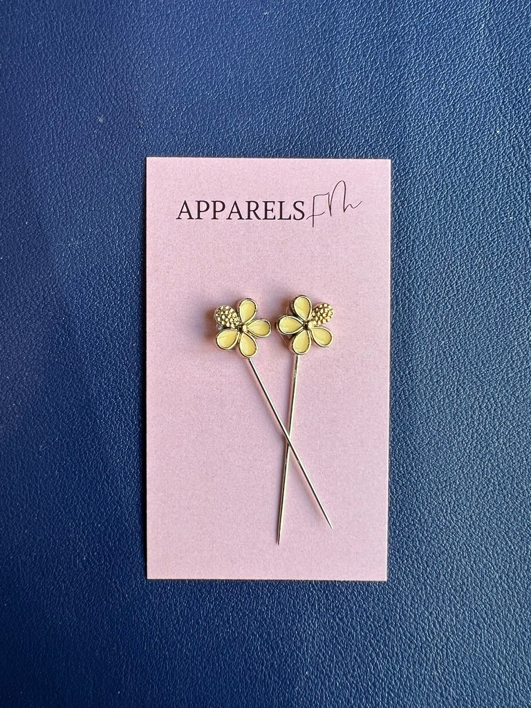 Wild Flower Long Hijab Pins