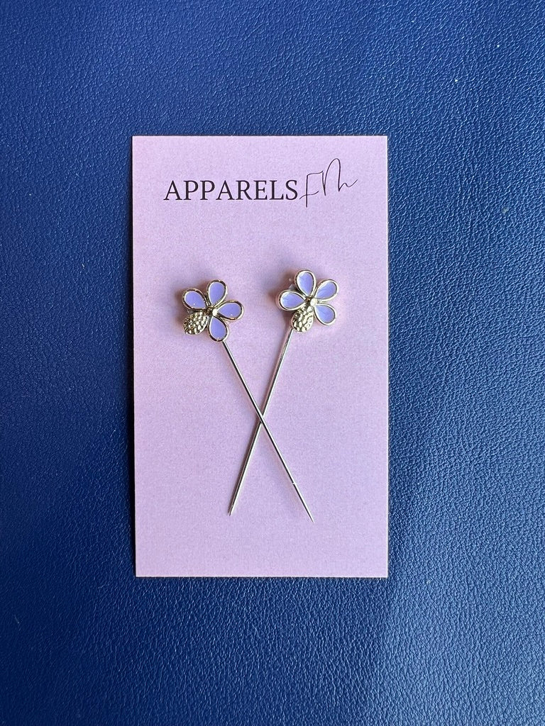 Wild Flower Long Hijab Pins