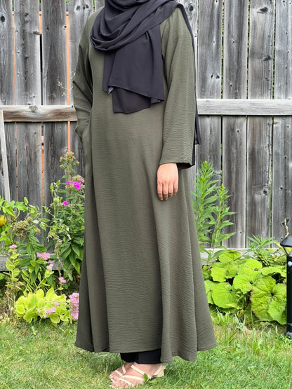 Basic Crinkle Abaya - Apparels F M