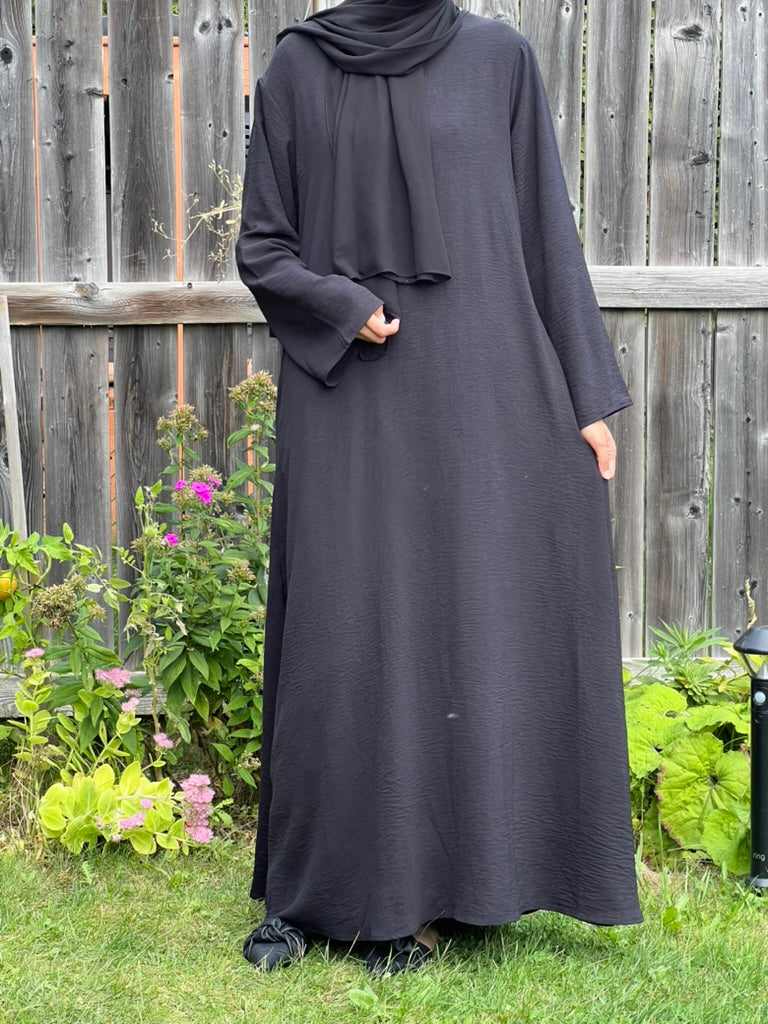 Basic Crinkle Abaya - Apparels F M