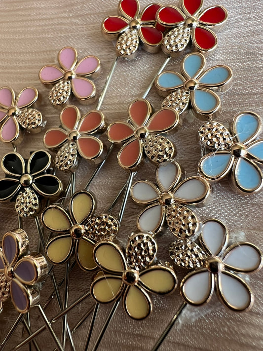 Wild Flower Long Hijab Pins