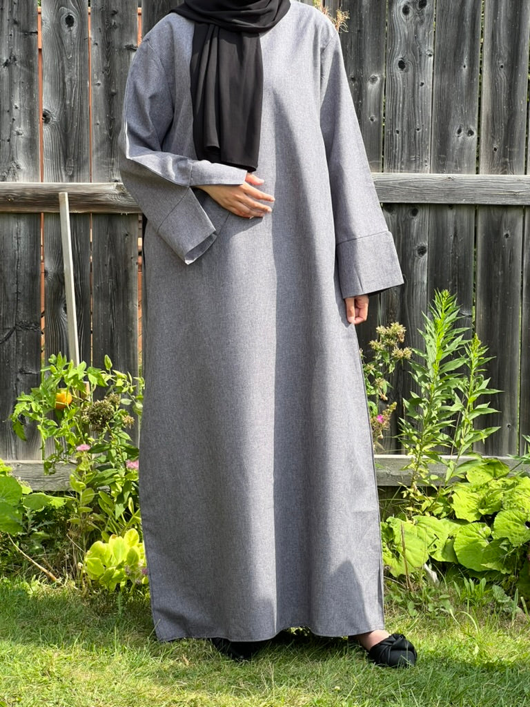 Basic Linen Abaya - Apparels F M