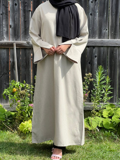 Basic Linen Abaya - Apparels F M