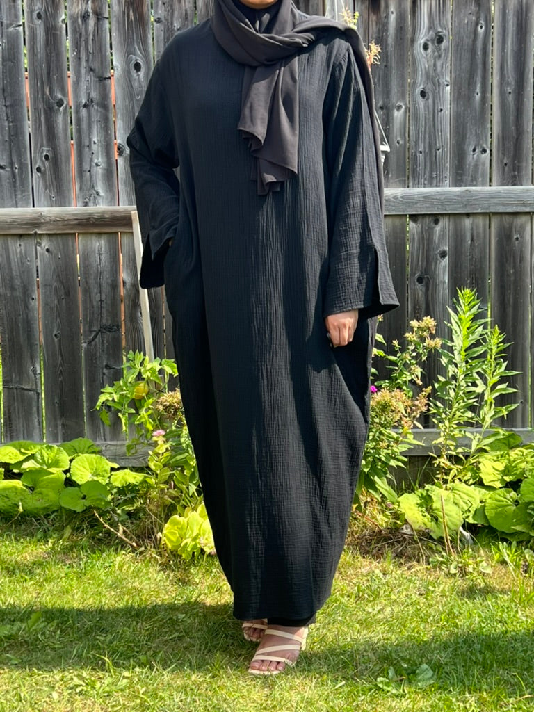 Basic Cotton Abaya - Apparels F M