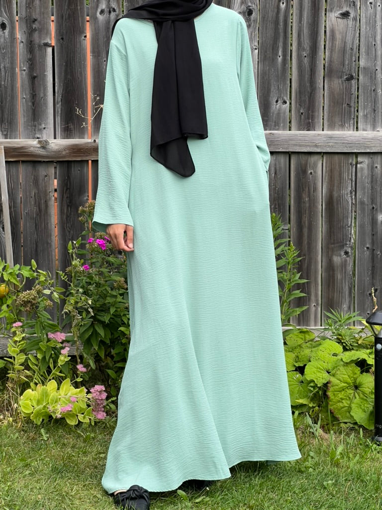 Basic Crinkle Abaya - Apparels F M