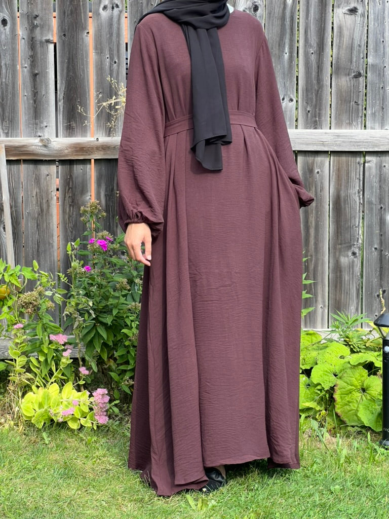 Astar Aline Front Zip Crinkle Abaya - Apparels F M