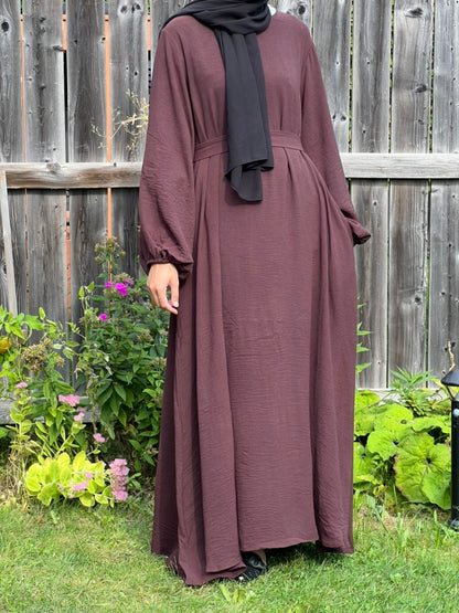 Astar Aline Front Zip Crinkle Abaya - Apparels F M