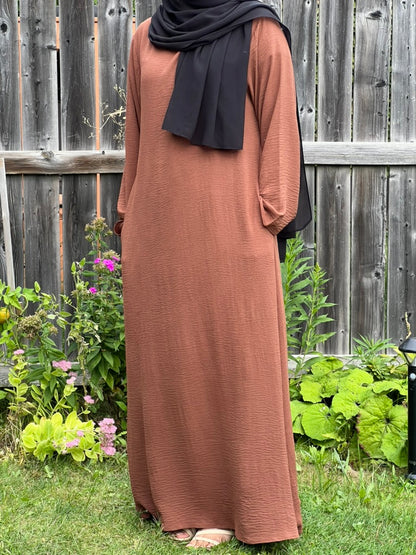 Basic Crinkle Abaya - Apparels F M