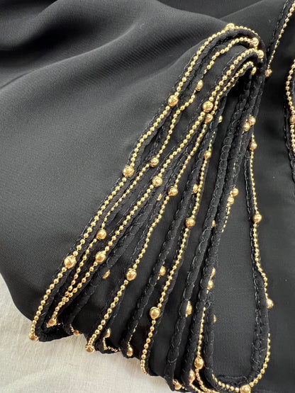 Gold Polyester Hijab - Apparels F M